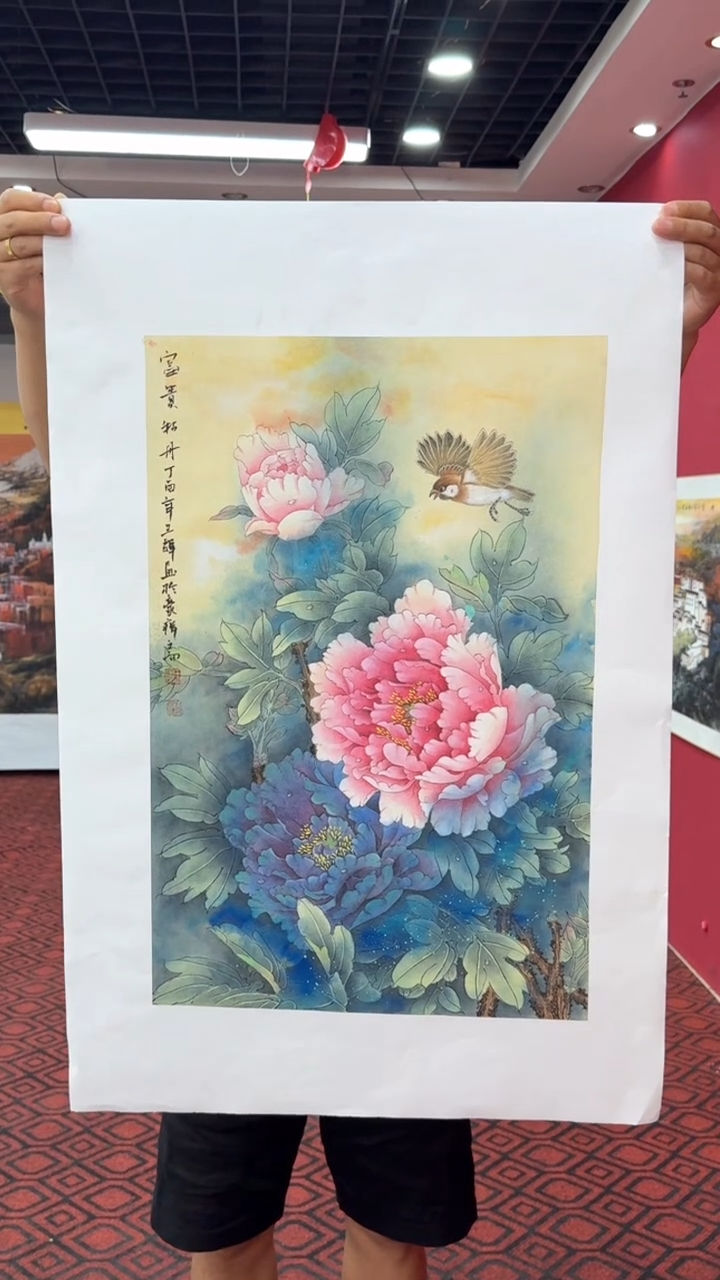 国画手绘国画山水花鸟