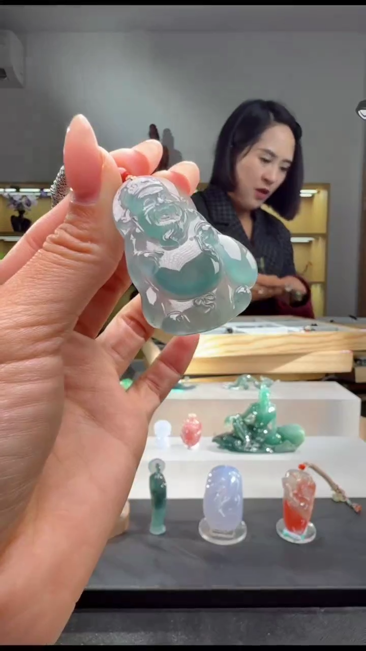 吊坠(不含链)未镶嵌翡翠财神（多样性发其一）