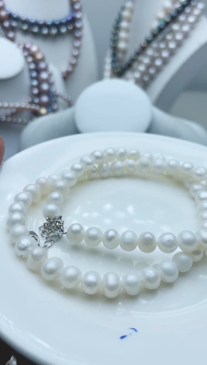 【闪购商品】淡水珍珠颈饰钛钢100