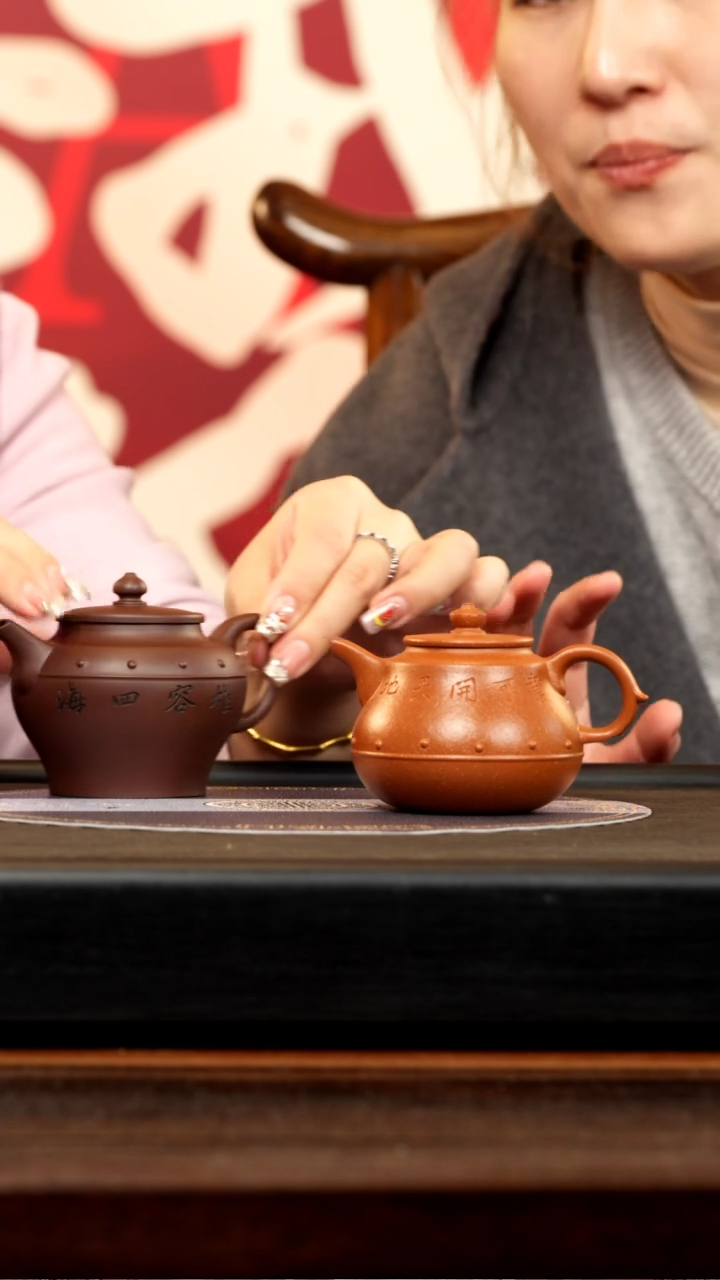 【闪购商品】紫砂茶壶XMYQ 文韬武略一对