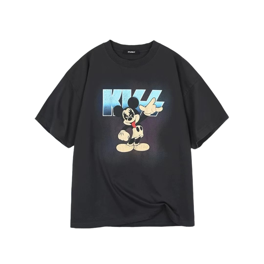 【英潮品牌】PUREY 摇滚米奇印花短袖