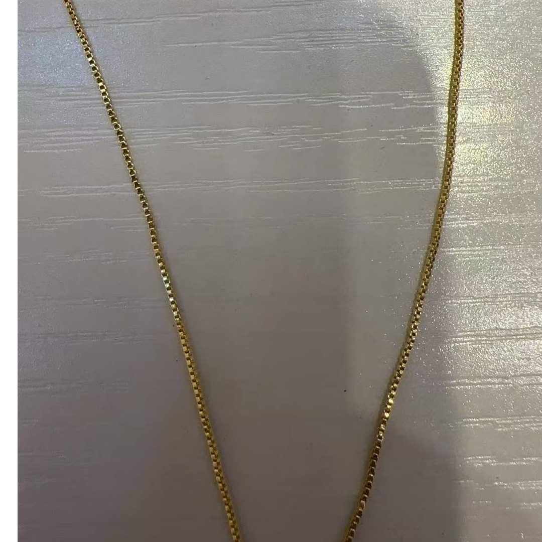 【丁老头甄选】金色m扣盒子项链 3062