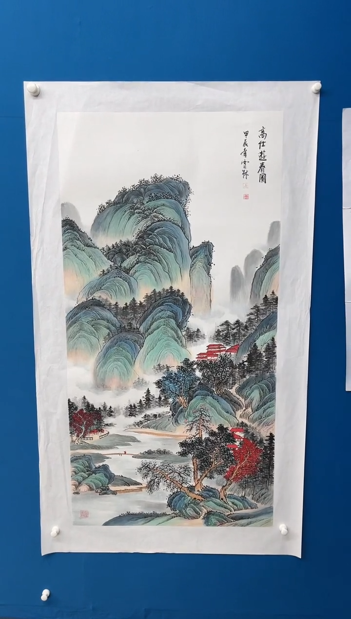【闪购商品】国画张-金色华章原作山水/无框/W带画册