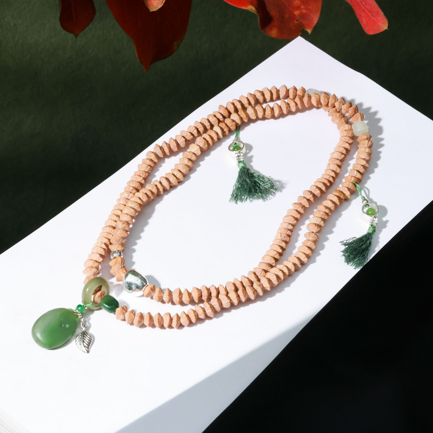 【意婵】《步步生莲》108珠天然九子莲花菩提手链-917034