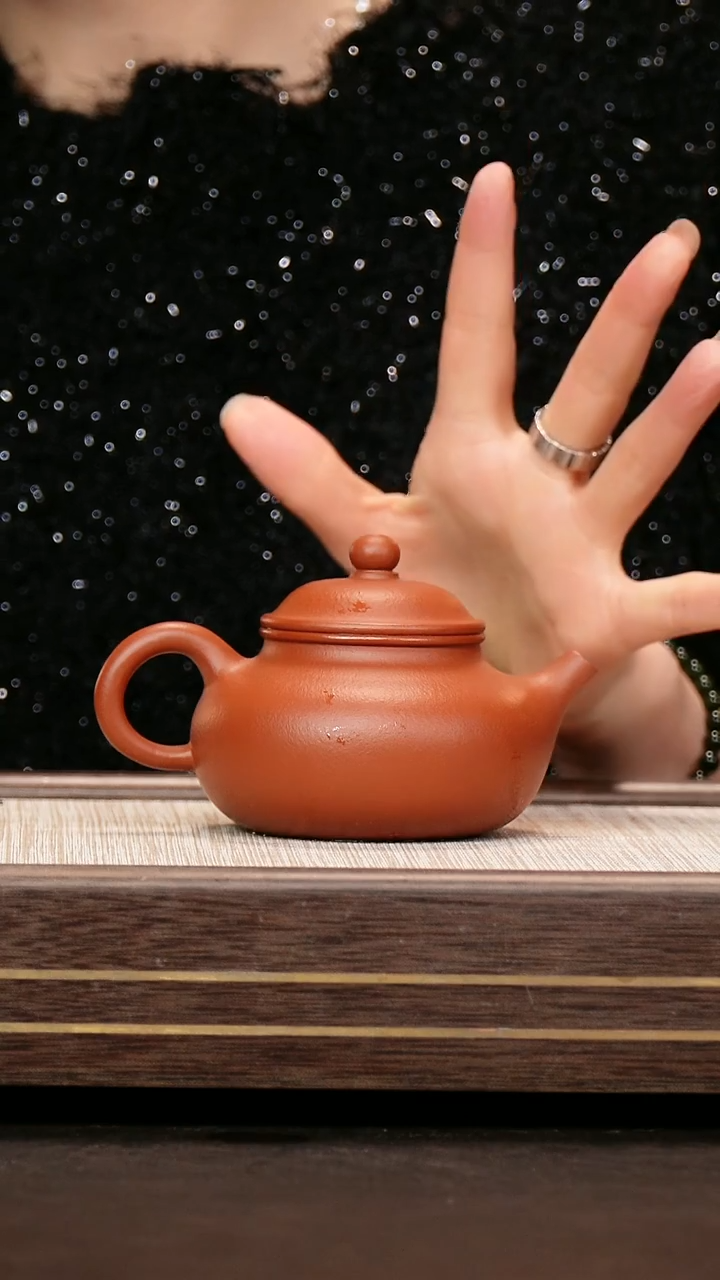茶壶紫砂小煤窑朱泥 容天180cc 全手