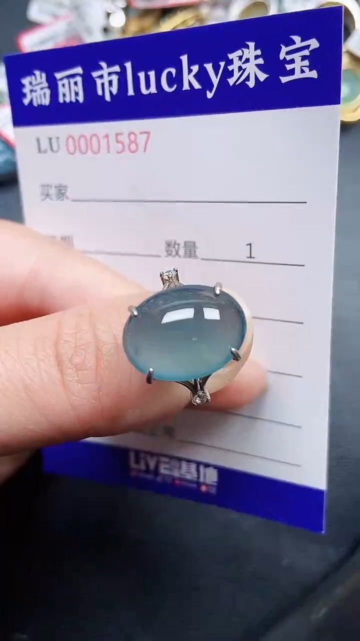 颈饰银S925镶嵌翡翠1587