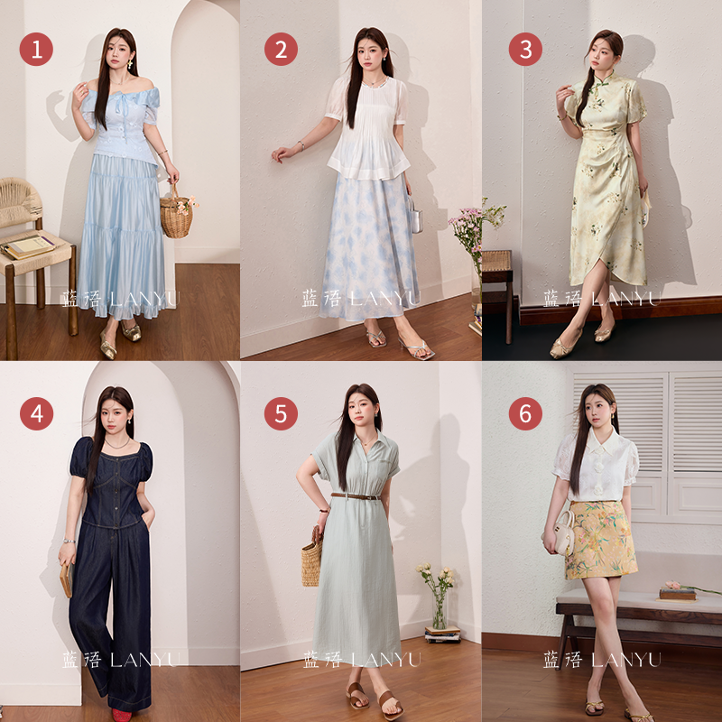 蓝语大码女装【王炸清仓合集15】2025夏季爆款清仓连衣裙套装合集