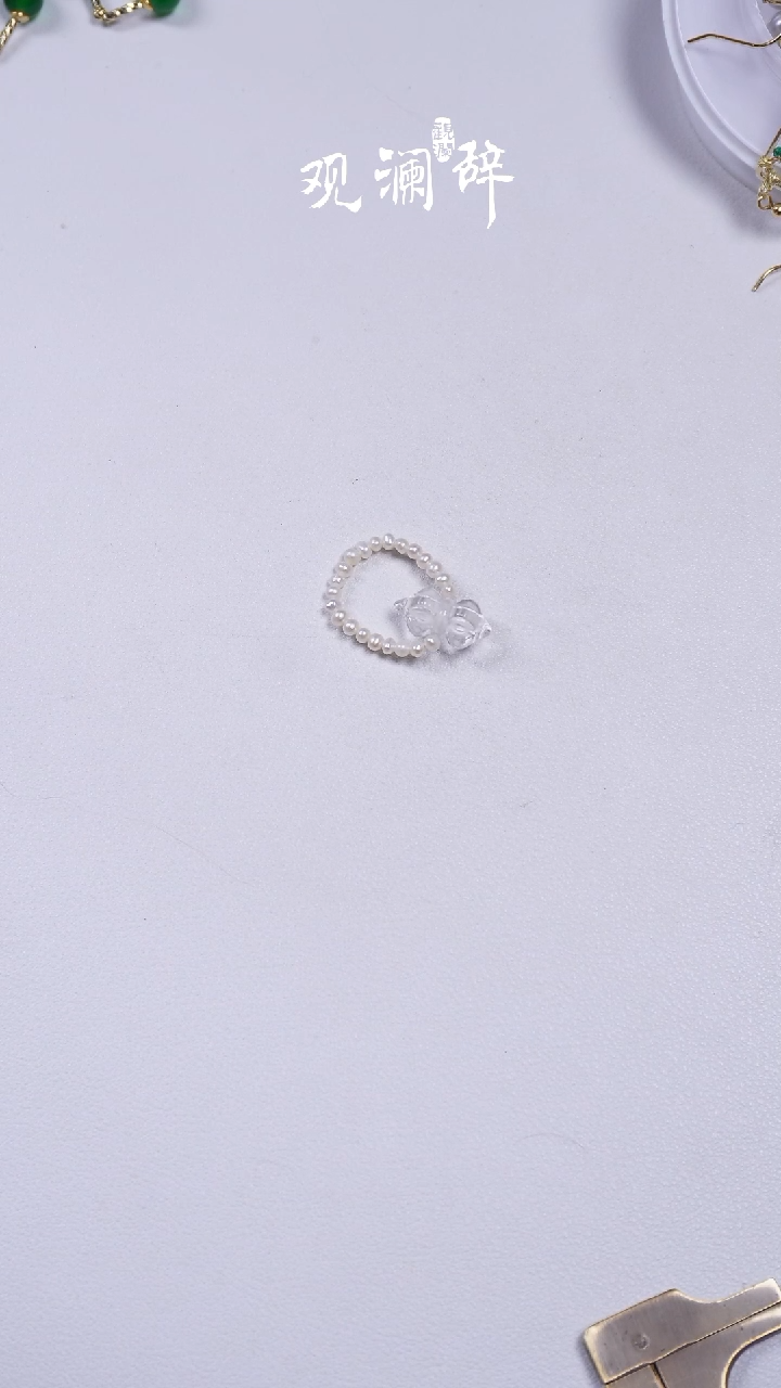【闪购商品】水晶淡水珍珠未镶嵌戒指