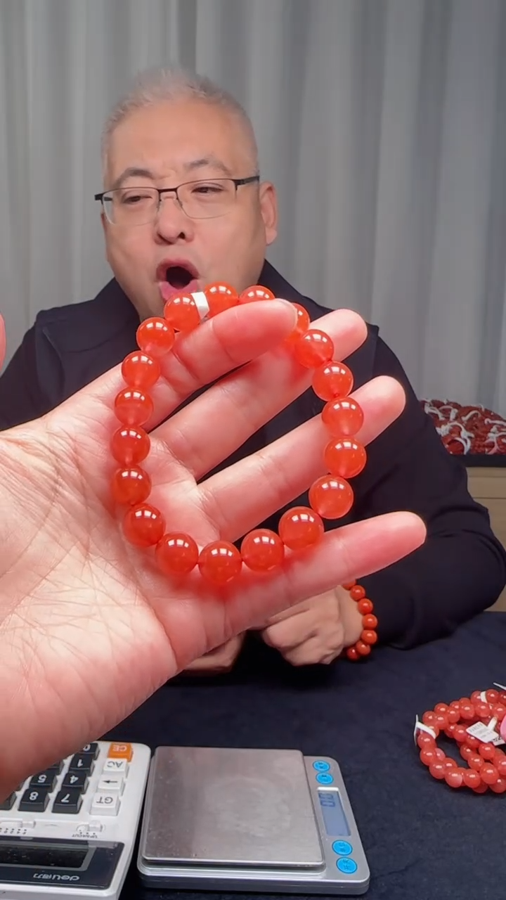 未镶嵌多样性发一件南红玛瑙10mm保山圆珠单圈  冰红