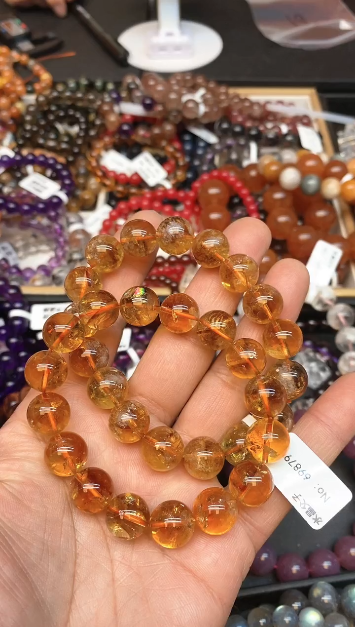 【闪购商品】水晶手链未镶嵌b61 黄塔晶12mm+多样性发其一