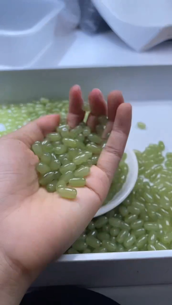 颈饰未镶嵌石英岩玉W3080-晴水大米珠10*6mm*10颗