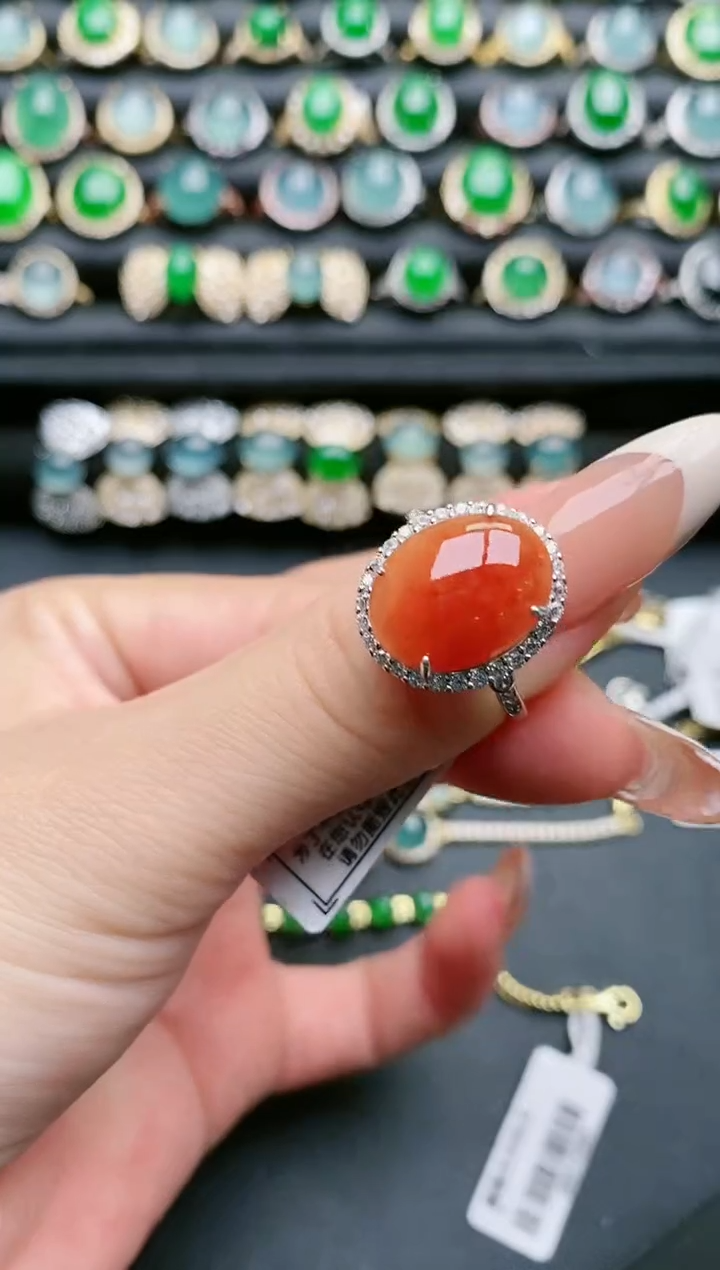 【闪购商品】翡翠戒指银S925镶嵌111111111