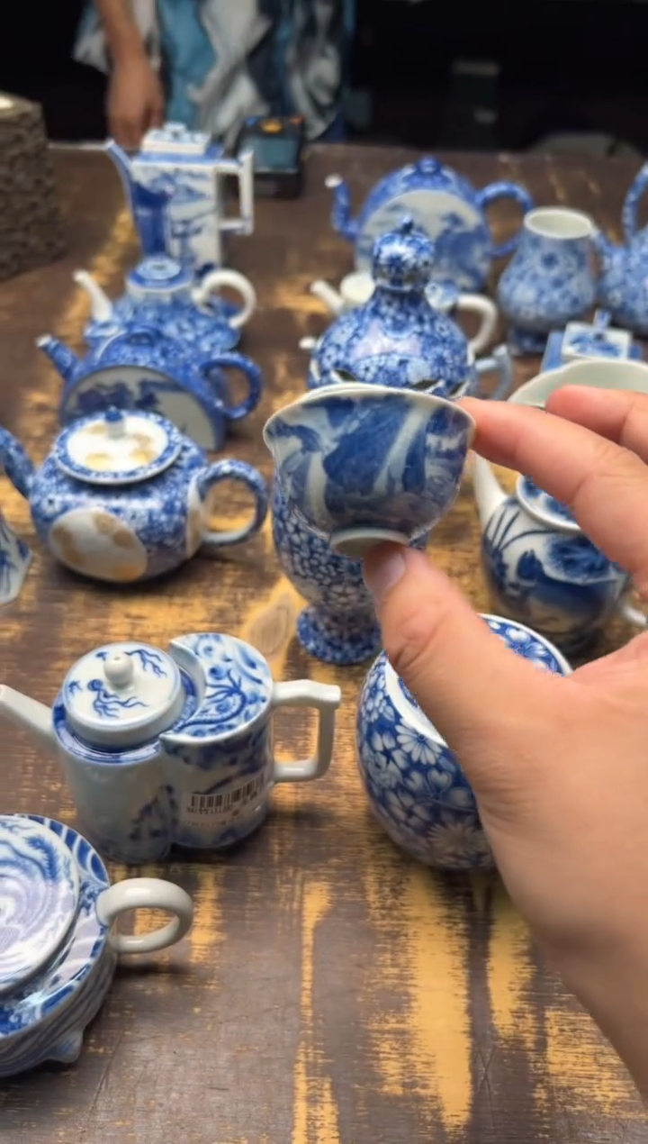 知竹山房康熙山水若深杯