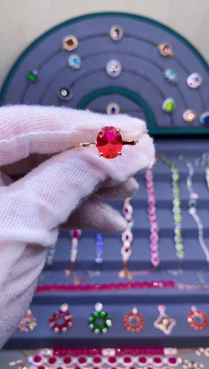 【闪购商品】红宝石戒指银S925镶嵌25