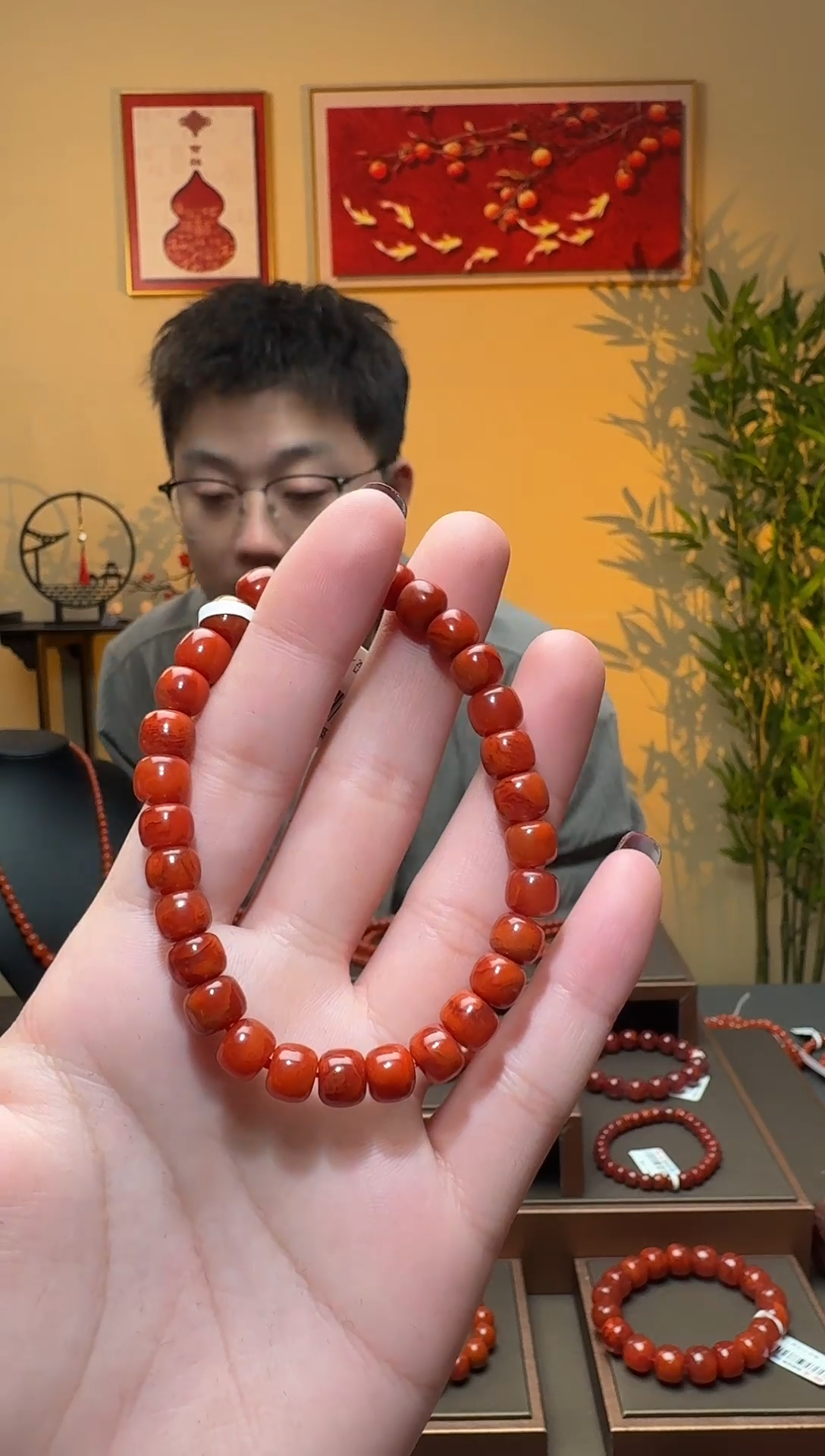 【闪购商品】南红玛瑙手串未镶嵌一条约7mm 多样性发货