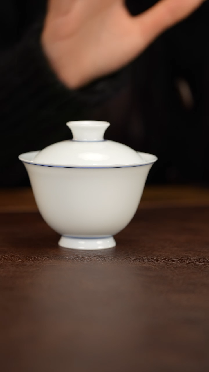 【闪购商品】博瑞堂薄胎元宝盖碗