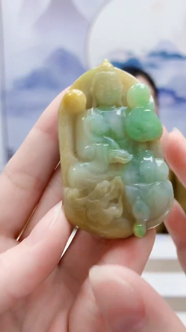 未镶嵌定制翡翠4852ry-毛货挂件14