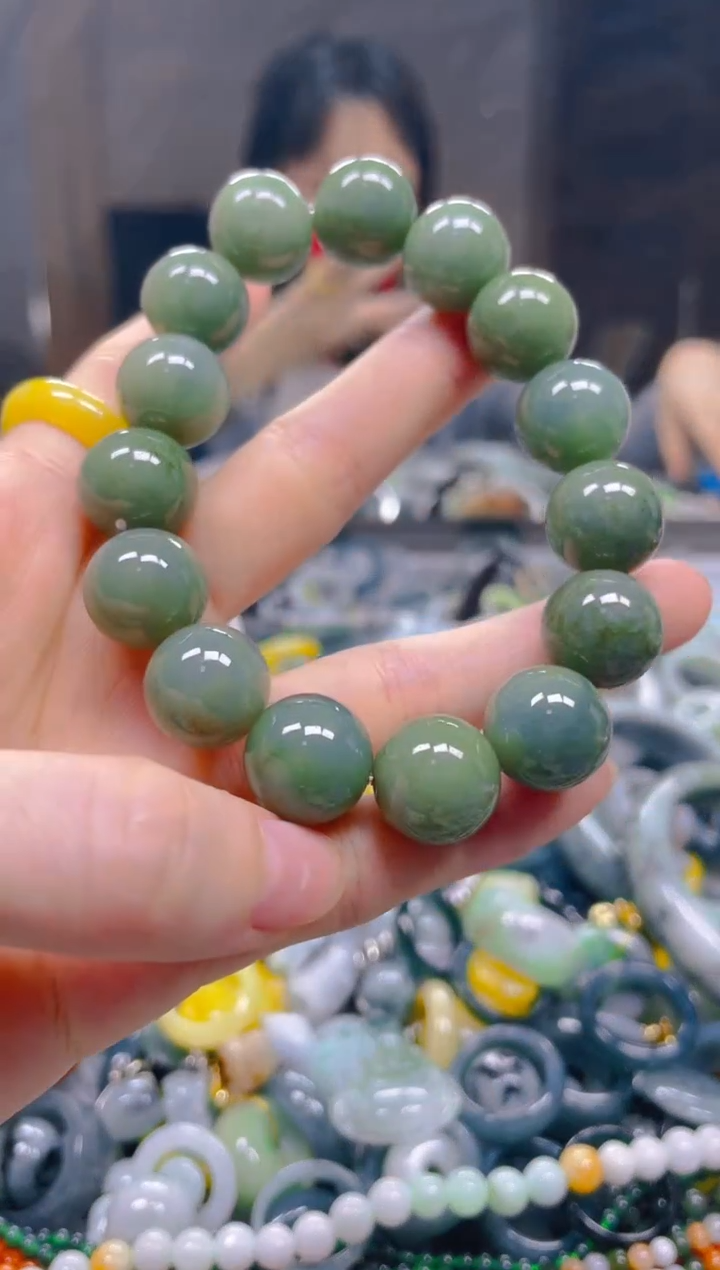 翡翠未镶嵌颈饰13MM/T/翡翠A货一图一物