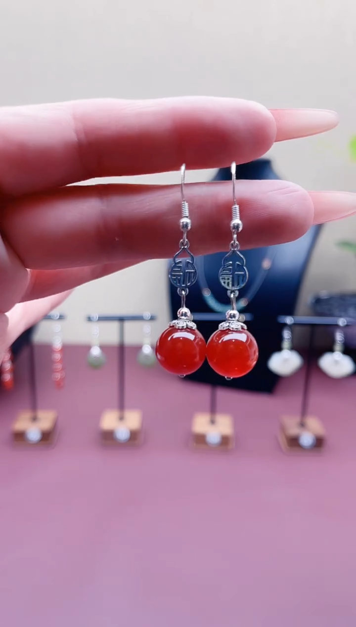 未镶嵌耳饰玛瑙/玉髓350