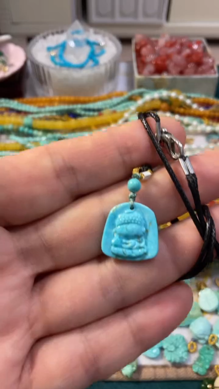 未镶嵌绿松石颈饰无相佛吊坠