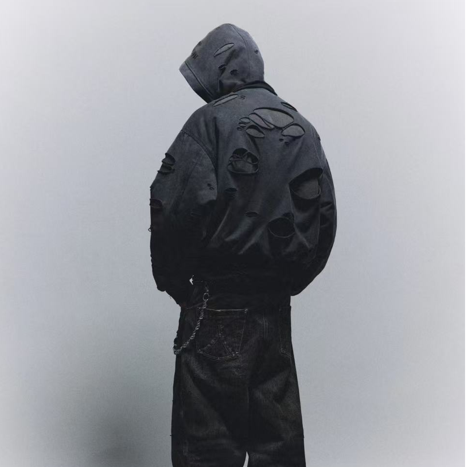 【枯叶迷彩 】户外潮流连帽情侣款冲锋衣羽绒服 