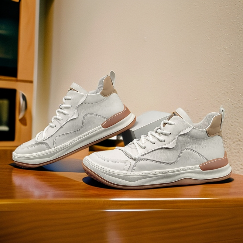 冬季新款高帮小白鞋男士休闲板鞋时尚潮流透气软底软面1