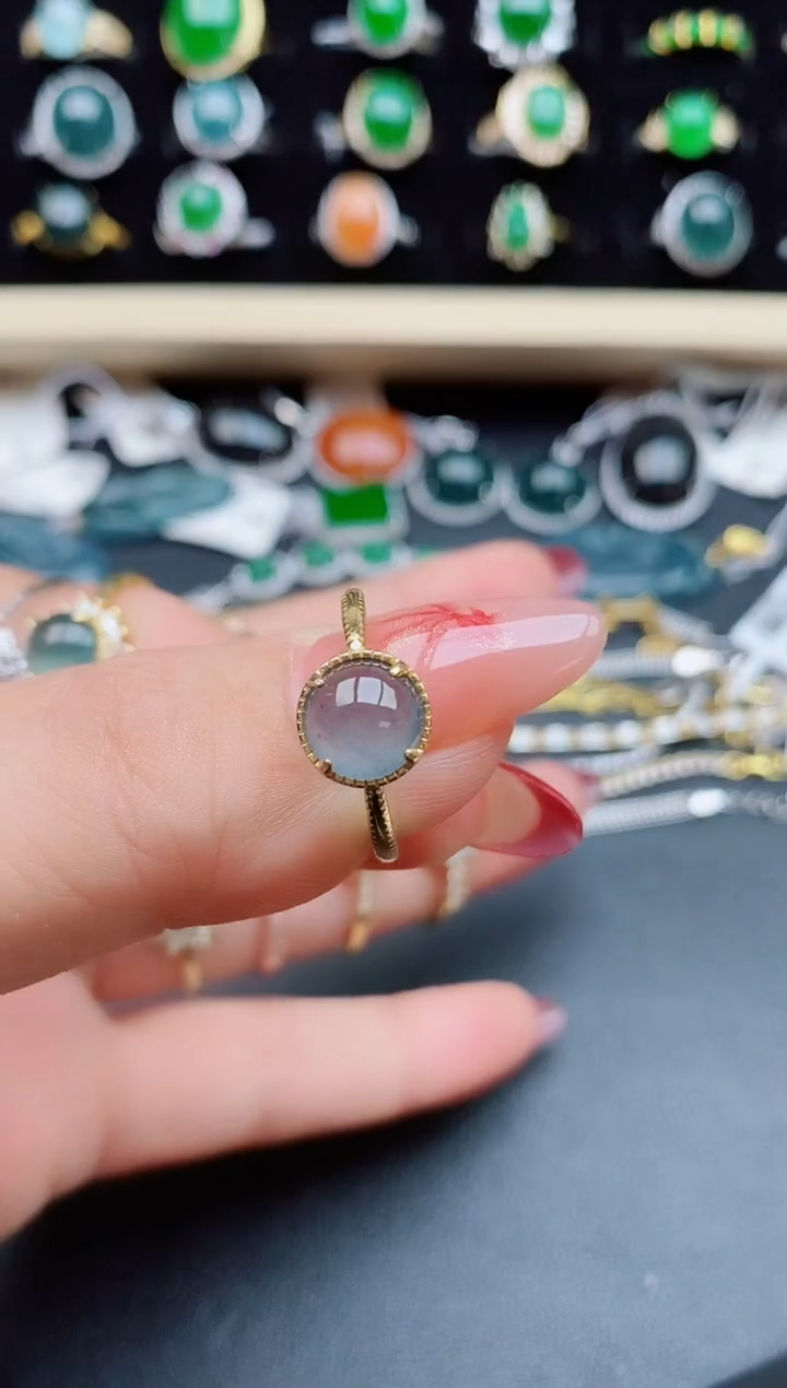 【闪购商品】翡翠戒指银S925镶嵌2121