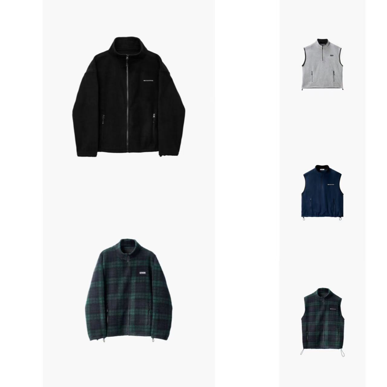 【ETHOR】25秋冬ERFW25-094V/095J设计师潮流摇粒绒外套