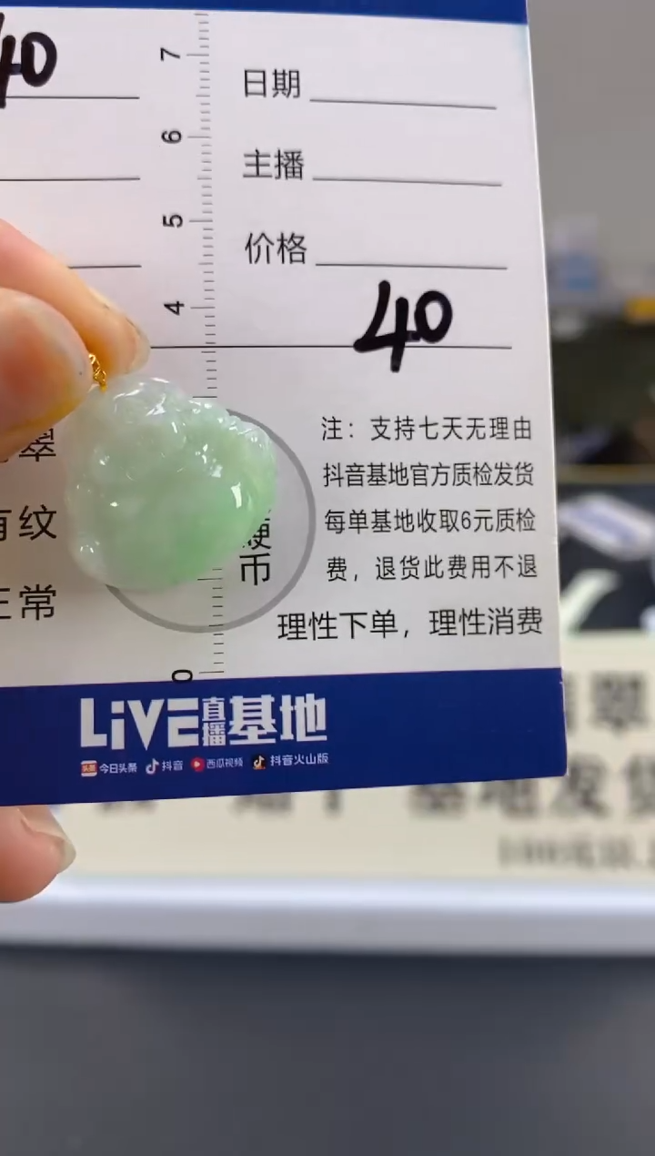 【闪购商品】翡翠颈饰18K金镶嵌天然A货翡翠