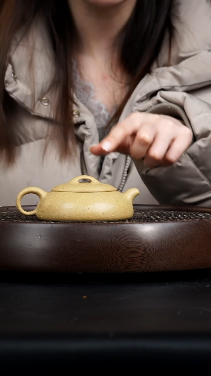 【闪购商品】紫砂茶壶0116紫砂壶16紫砂壶LZW扁石瓢