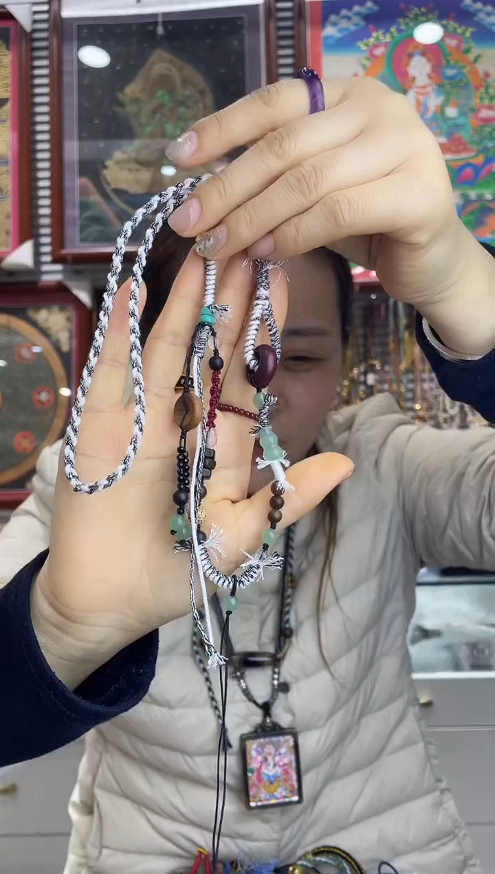 吊坠DIY纯手工编织项链绳