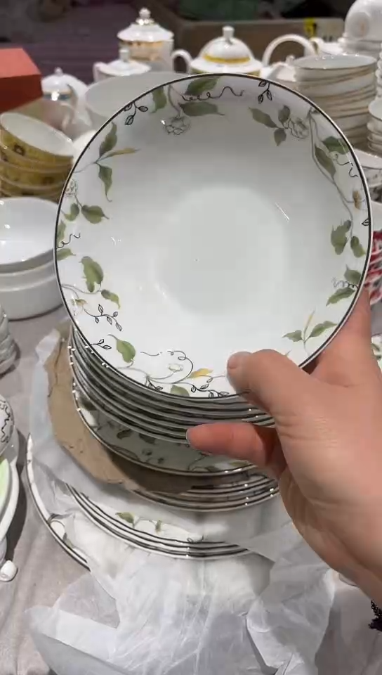 骨瓷6螺纹碗2个隆达骨瓷