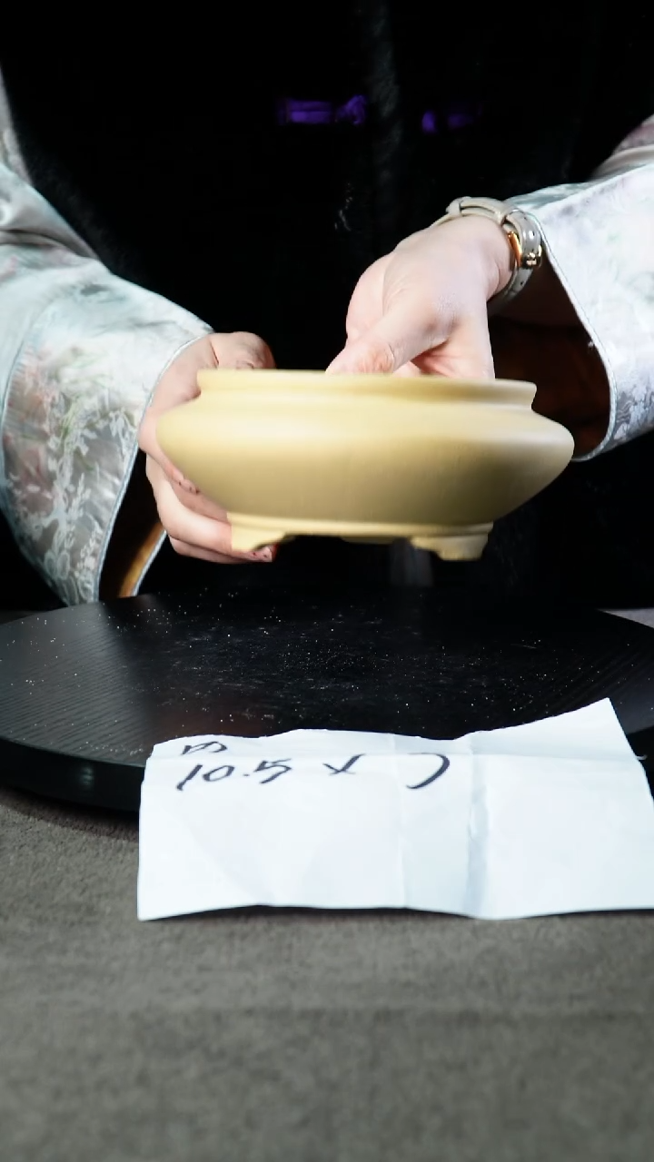 宜兴紫砂小花盆盆