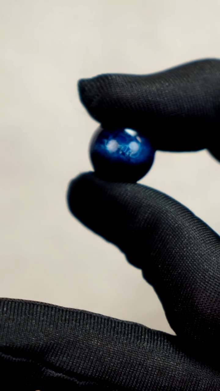 疯子大漆蓝宝砂15mm