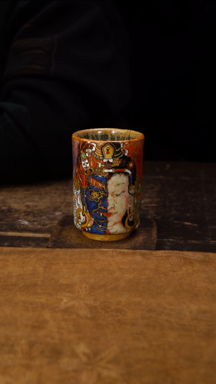 旁舍园园  一念之间全满绘主人杯  高10cm