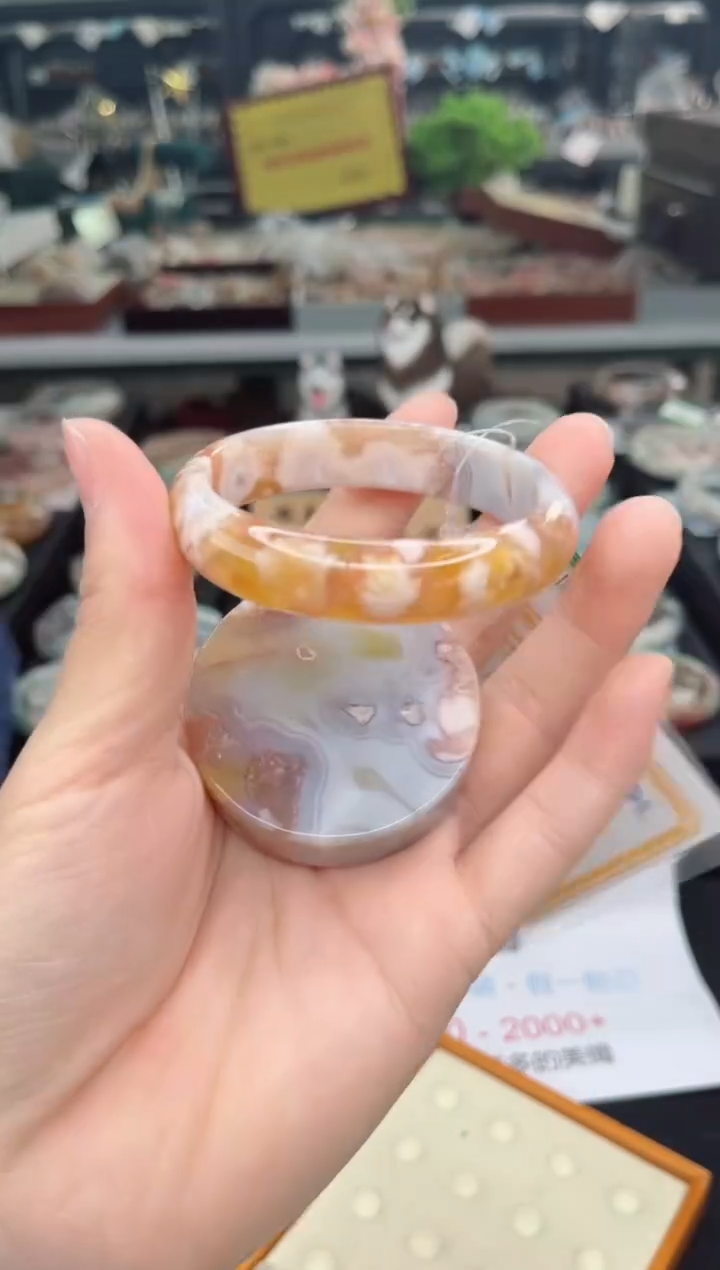 【闪购商品】石英质玉手镯未镶嵌53圈口（赠品镯心）3572057