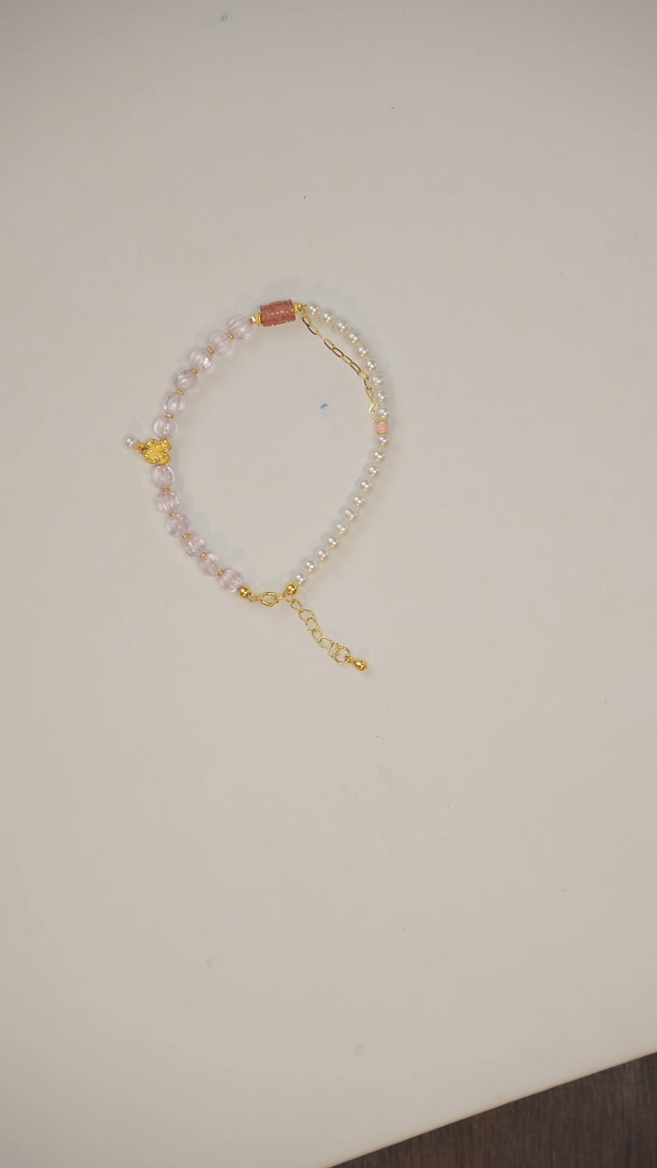 【闪购商品】淡水珍珠手串18K金镶嵌手串
