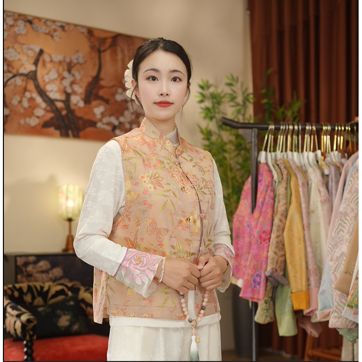 【竹吉】新中式女款春季上新提花竹吉马甲