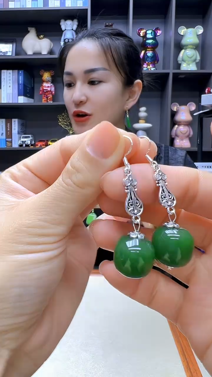 颈饰银S925镶嵌和田玉高货diy劲饰