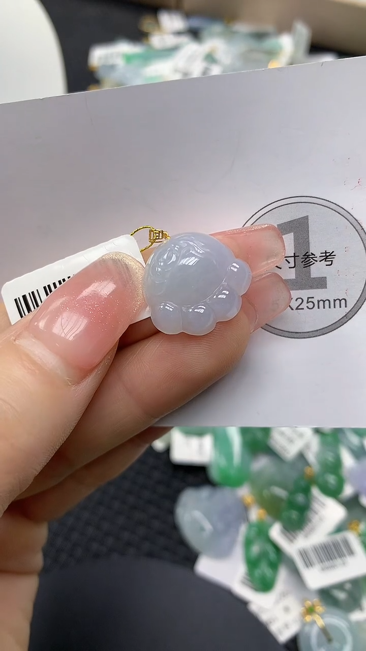 颈饰18K金镶嵌翡翠11111111111