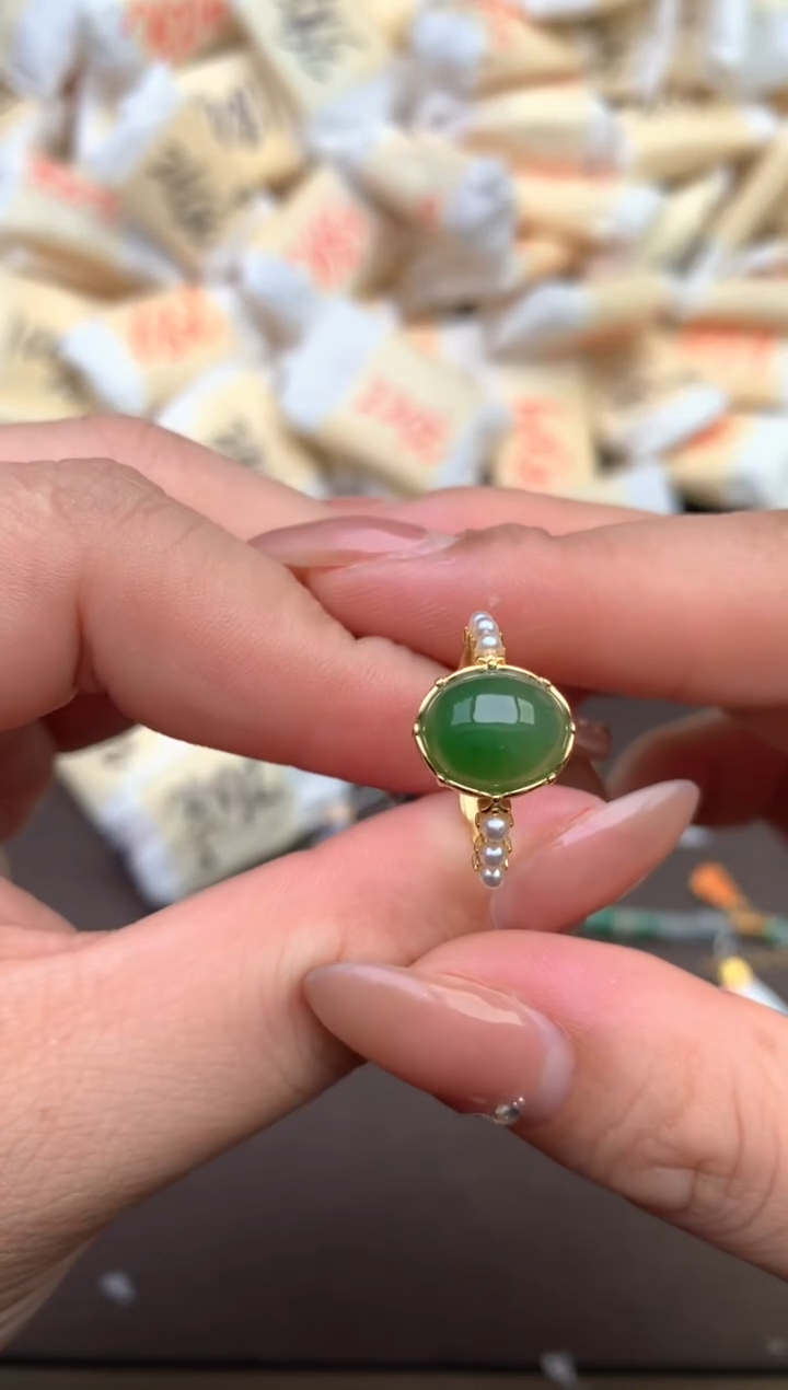 【闪购商品】和田玉银S925镶嵌戒指—