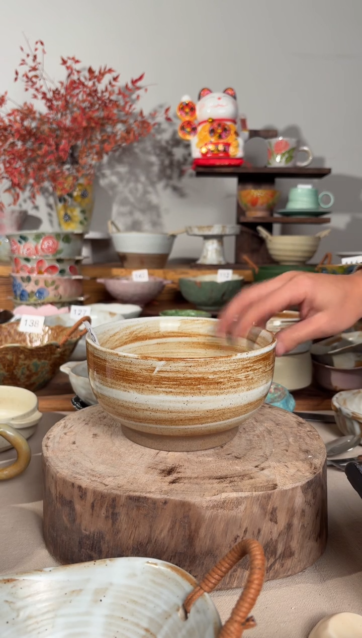 陶瓷146手作粗陶餐具1个装