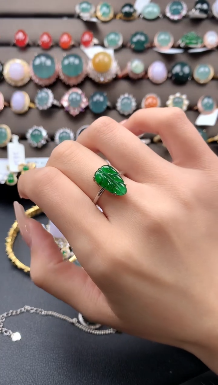 【闪购商品】翡翠戒指银S925镶嵌4324324