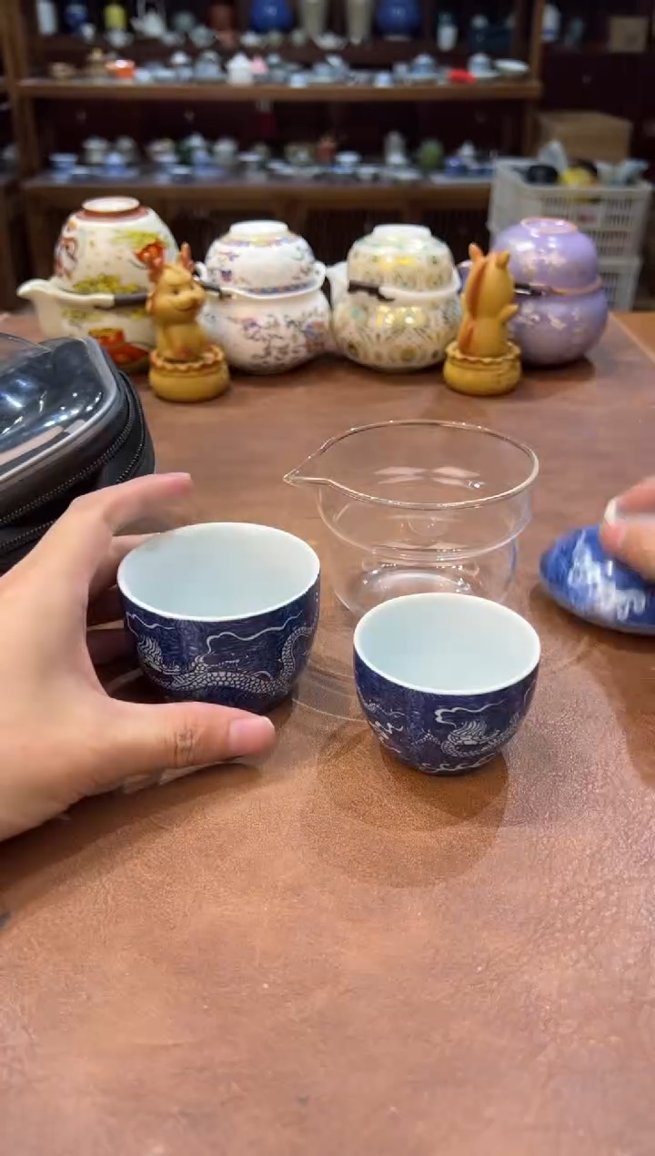 真的很便宜会开片的旅行茶具