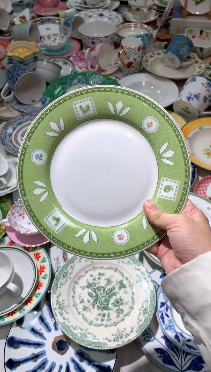 【闪购商品】瓷片陶瓷原单CC830餐具1个8寸