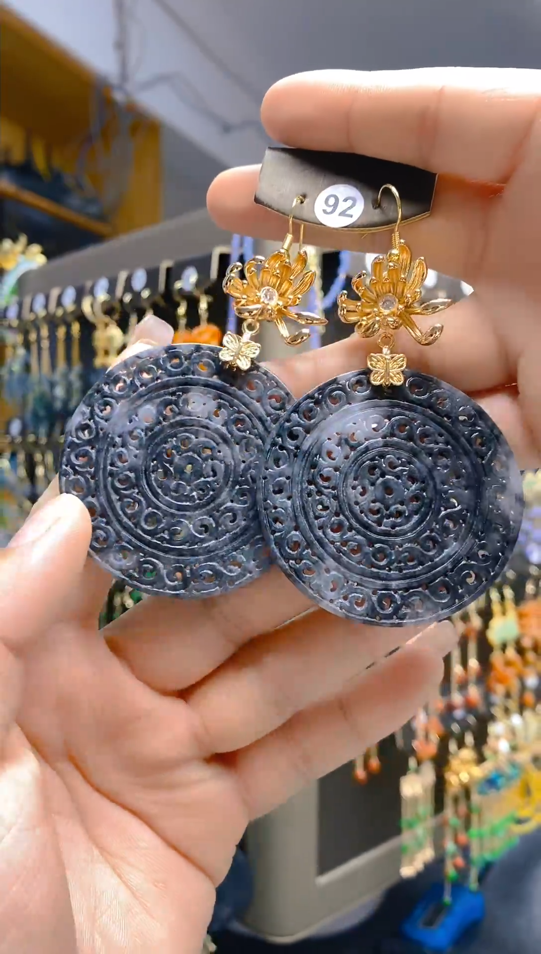 【闪购商品】翡翠耳饰合金416翡翠耳钩