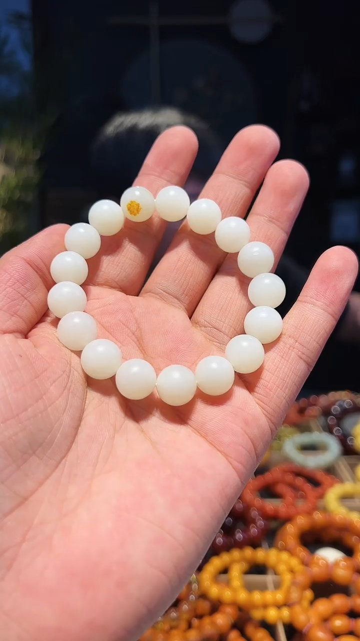 【闪购商品】和田玉手串未镶嵌12+精圆