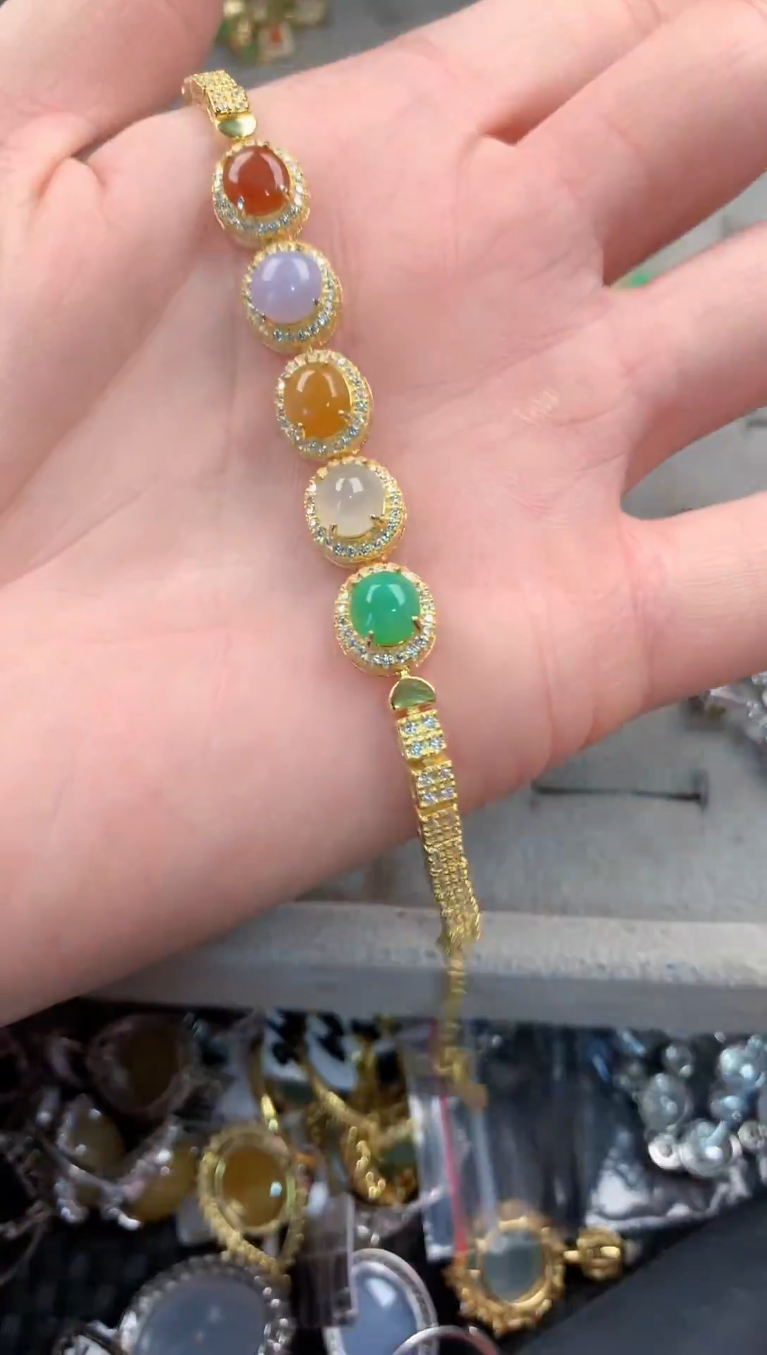 银S925镶嵌戒指翡翠555----6