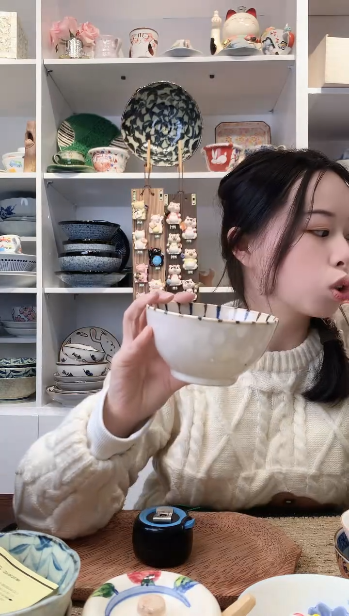 陶瓷【微瑕】竹十草饭碗