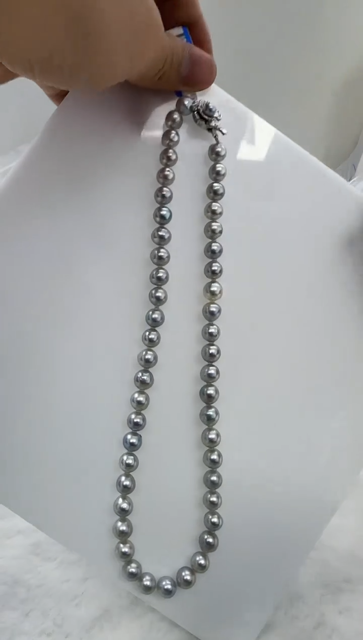 【闪购商品】海水珍珠DA未镶嵌t967 灰珠串8